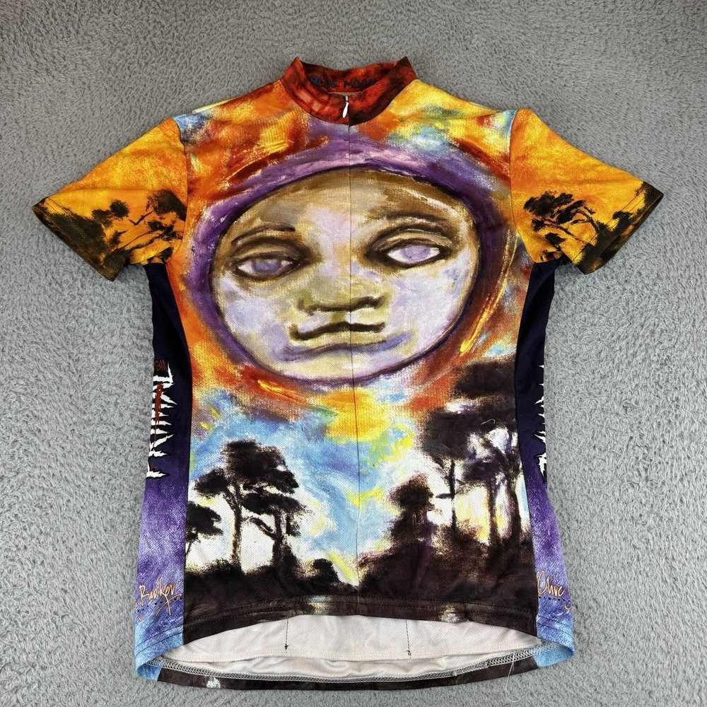 Primal Blue Moon‎ Clive Barker Cycling Jersey Men's Large No sleeve Back Pocket